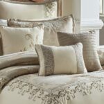 Riverbrook Home 100% Polyester Comforter Set, King, Hillcrest - Ivory/Gold, 10 P... - Image 3