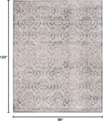 SAFAVIEH Area Rug 8x10 - Brentwood Collection - Large - Light Grey & Blue, Damas... - Image 3