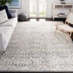 SAFAVIEH Area Rug 8x10 - Brentwood Collection - Large - Light Grey & Blue, Damas... - Image 6