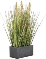 Deco 79 Faux Foliage Artificial Plant with Black Rectangular Plastic Pot, 10" x ... - Image 3