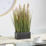 Deco 79 Faux Foliage Artificial Plant with Black Rectangular Plastic Pot, 10" x ... - Image 4