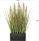 Deco 79 Faux Foliage Artificial Plant with Black Rectangular Plastic Pot, 10" x ... - Image 7