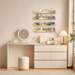 YMVV 15.7 in Large Golden Reflective Acrylic Mounted Floating Shelf, Perfume Org... - Image 5