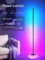 Smart Corner Floor Lamp, RGBICW LED Standing Lamp with App Control, 16 Million C... - Image 4