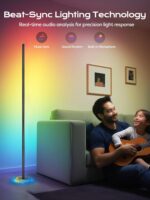 Smart Corner Floor Lamp, RGBICW LED Standing Lamp with App Control, 16 Million C... - Image 5