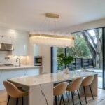 Gold Rectangle Chandelier for Dining Room,Modern LED Luxury Chandeliers,Linear G... - Image 3