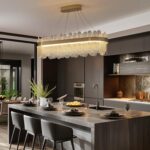 Gold Rectangle Chandelier for Dining Room,Modern LED Luxury Chandeliers,Linear G... - Image 6