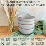 Mora Ceramic Bowls For Kitchen, 28oz - Bowl Set of 4 - For Cereal, Salad, Pasta,... - Image 5