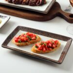 Stone Lain Lucy Porcelain 3-Piece Rectangle Serving Plate Set, Beige - Image 5