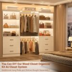 Aheaplus 47.2" Closet Drawers System, 3.94FT Wood Closet Organizer System with 6... - Image 7