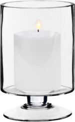 CYS EXCEL Glass Hurricane Pillar Candle Holder (H:8" W:4.75") | Multiple Size Ch... - Image 5