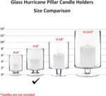CYS EXCEL Glass Hurricane Pillar Candle Holder (H:8" W:4.75") | Multiple Size Ch... - Image 6
