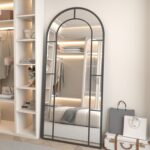 Arched Full Length Mirror, 56"x22" Mirror Full Length, Oversized Floor Length St... - Image 3