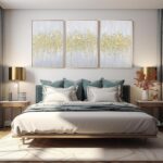 Zessonic Abstract Wall Art For Living-room: Framed Glam Gold Hand-Painting Canva... - Image 4