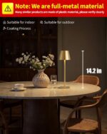KDG 2 Pack Cordless Table Lamp, Portable LED Desk Lamps, 5000mAh Battery Operate... - Image 3