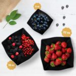 R-kay 6 Pack Black Square Plastic Serving Bowls - Black Plastic bowls 16 Oz - Di... - Image 3