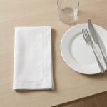 Palisa White Polyester Cloth Dinner Napkins with Hemstitched Design Pack of 12 |... - Image 8