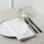 Palisa White Polyester Cloth Dinner Napkins with Hemstitched Design Pack of 12 |... - Image 9