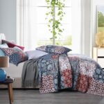 Secgo Queen Comforter Set for Bed - 100% Cotton Quilts Queen Size, Burgundy Beds... - Image 7