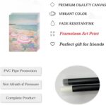 YFTTRYZ 5Pcs Pink Beach Wall Art Pink Coastal Posters Preppy Room Wall Decor Sum... - Image 4