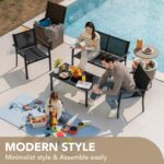 Devoko Outdoor Furniture Set 4 Piece Patio Conversation Sets Porch Furniture wit... - Image 5