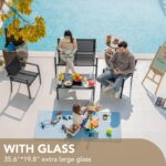 Devoko Outdoor Furniture Set 4 Piece Patio Conversation Sets Porch Furniture wit... - Image 6