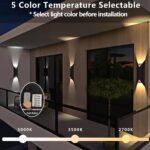 rosykite 22W Dimmable LED Outdoor Wall Sconce,Modern Up Down Porch Lights 2700K ... - Image 3