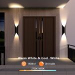 rosykite 22W Dimmable LED Outdoor Wall Sconce,Modern Up Down Porch Lights 2700K ... - Image 7