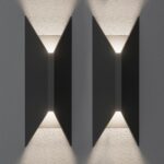 rosykite 22W Dimmable LED Outdoor Wall Sconce,Modern Up Down Porch Lights 2700K ... - Image 9