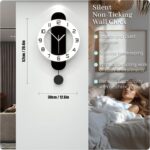 Modern Wall Clock Battery Operated Large Clock for Living Room Decor Non Ticking... - Image 3