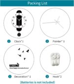 Modern Wall Clock Battery Operated Large Clock for Living Room Decor Non Ticking... - Image 4