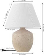 JONATHAN Y 18" Cream Modern Concrete Effect Table Lamp Set of 2, Scandinavian Be... - Image 4
