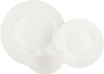 Amazon Basics Porcelain Dinnerware Set, Microwave and Dishwasher Safe, Service f... - Image 6