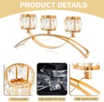 3 Arms Crystal Bowl Tealight Candelabra Votive Candle Stand, Candlestick Holders... - Image 4