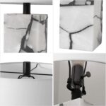 JONATHAN Y 24.25" Black/White Modern Alabaster LED Table Lamp for Home Decor, Wh... - Image 9