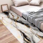 White Marble Runner Rug,2x7ft, Black Gray Gold Texture Design Long Kitchen Mats ... - Image 6