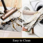 White Marble Runner Rug,2x7ft, Black Gray Gold Texture Design Long Kitchen Mats ... - Image 7