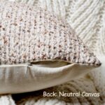 DEZENE Striped Throw Pillow Covers 18x18 Set of 2 Beige Textured Boucle Chic Mor... - Image 4