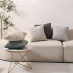 DEZENE Striped Throw Pillow Covers 18x18 Set of 2 Beige Textured Boucle Chic Mor... - Image 8
