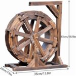 Water Wheel Fountain, Outdoor Decorative Water Feature for Garden, Balcony, and ... - Image 3