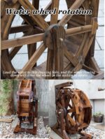 Water Wheel Fountain, Outdoor Decorative Water Feature for Garden, Balcony, and ... - Image 4