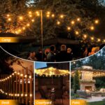 LAMPHOME LED Outdoor String Lights 100FT Patio Lights Waterproof 52 Shatterproof... - Image 3