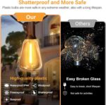 LAMPHOME LED Outdoor String Lights 100FT Patio Lights Waterproof 52 Shatterproof... - Image 6