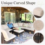Sophia & William Oversized Half-Moon Outdoor Patio Furniture Set, 12 Piece Curve... - Image 5