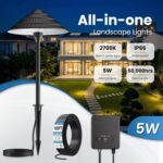 ZZXX All-in-One Low Voltage Landscape Lighting Kit 12-Pathway Lights with 96W Tr... - Image 3