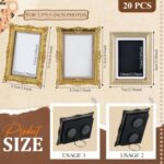 Wonderjune 20 Pcs Vintage Mini Picture Frames for 2.5"x3.5" Wallet Size Picture ... - Image 3
