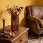 TIMEFOTO Flower Vase 7.5 inch Amber Thickened Hand Blow Glass Vase Round Vintage... - Image 5