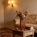TIMEFOTO Flower Vase 7.5 inch Amber Thickened Hand Blow Glass Vase Round Vintage... - Image 7