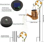 VOOKRY Solar Lights Outdoor Waterproof, Sunflower Metal Solar Watering Can Light... - Image 4