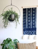 Hanging Planter for Indoor Outdoor Plants Metal Mid Century Minimalist Wall Ceil... - Image 3